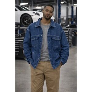 Craftsman Denim Fleece Line Jean Jacket (large) workwear, work jacket